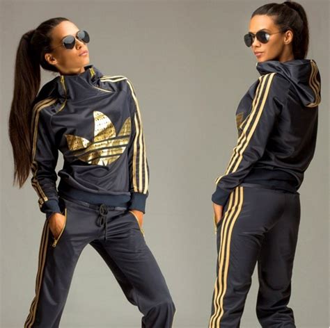 adidas anzug schwarz gold damen|adidas trainersanzug damen.